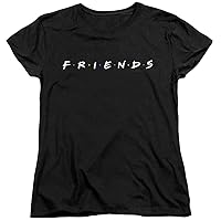 Friends TV Show Logo, Womens Premium Cotton Short Sleeve Graphic T-Shirt & Stickers Dark Collection