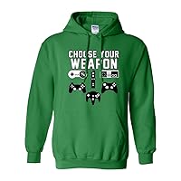 City Shirts Choose Your Weapon Gaming Console Gamer Funny DT Sweatshirt Hoodie