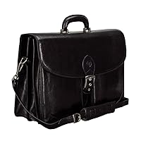 Maxwell Scott - Personalized Mens Luxury Leather Large Briefcase - 2 Sections for Files/Laptop - The Tomacelli2