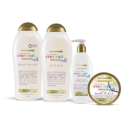 OGX Extra Creamy + Coconut Miracle Oil Ultra Moisture Body Wash, 19.5 Fl Oz