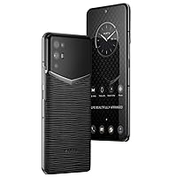 iVERTU Procella Calfskin 5G Phone, Unlocked Smartphone, Secure Encrypted, 64MP Camera, 12+512G, 120Hz FHD+(1080 * 2400) OLED Display, Dual SIM, Fast Charge (Black)
