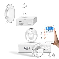 Smart Breast Pump Hands Free, Double Wearable Electric Breast Pumps with 4 Modes & 9 Levels APP Remote Control & Breast Pump Accessories Replacement Parts