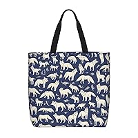 Cute Dog Paw Print Tote Bag Women Single Shoulder Leisure Bag Multi-Purpose Large Shopping Bag