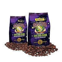 Imagine Kona Peaberry and Imagine Organic Arabica Kona Beans, Air Roasted, Medium/Dark Roast, Whole Coffee Beans - 8 Ounces Each (2 Pack)