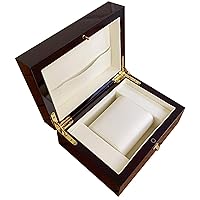 Wooden Baked Lacquer Flip Watch Storage Box Fashion Jewelry Packaging Box Simple Portable Watch Display Box