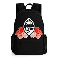 Guam Tribal Hibiscus Laptop Backpack for Men Women Shoulder Bag Business Work Bag Travel Casual Daypacks