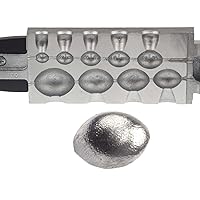 Do-It Egg Sinker Mold 1/8, 1/4, 3/8, 1/2, 3/4, 1, 1 1/2, 2, 3oz (11 Cavity Total) One Pull Pin Included Do it Mold 1170 Egg Sinkers