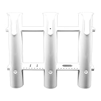 MARINE CITY White Plastic Fishing Tube Flush Mount Rod Holder Rack 3 Link for Marines – Boats – Ships – Yachts – Kayaks (Pack of 1)