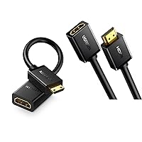 UGREEN Mini HDMI Adapter Bundle with HDMI Extension Cable 4K