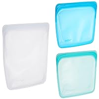 Stasher STNGB2 Silicone Bag, Aqua, Blueberry, Size M, Clear, Large, Microwave, Storage, Cooking, Authentic Product in Japan