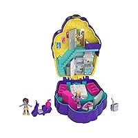 Polly Pocket Compact Playset, Collection, Each with 2 Micro Dolls & 13 Accessories, Travel Toys with Surprise Reveals