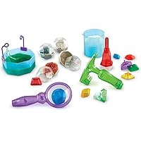 Learning Resources Gemology! Crystal Lab,STEM Toys, Early Science, Science Kit for Kids, Fun Gifts for Kids, 20 Pieces, Ages 4+