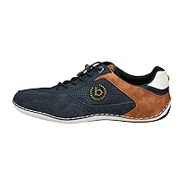 bugatti Herren Casual Sneaker mit Flexibler Sohle, Schnürschuh mit Memory Foam, Elastische Schnürsenkel Schnürer