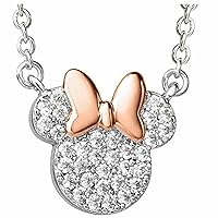 0.20Ct Round Cut Simulated Diamond Minnie Mouse Pendant 14K Two Tone Gold Plated