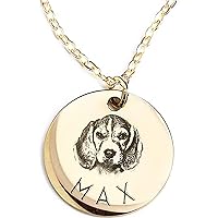 Personalized Pet Mom Gifts Custom Pet Jewelry Dog Necklace Cat Lovers Mothers Day Gift for Grandma from Daughter Custom Portrait Pet Memorial Gifts Unique Jewelry Gifts for Her -LCN-AP