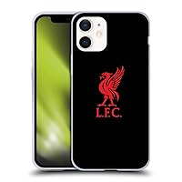 Head Case Designs Officially Licensed Liverpool Football Club Red Logo On Black Liver Bird Soft Gel Case Compatible with Apple iPhone 12 Mini