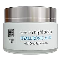 Dead Sea Collection Hyaluronic Acid Rejuvenating Night Cream - Face Moisturizer with Hyaluronic Acid - Firming Cream with Dead Sea Minerals and Hyaluronic Acid - 1,69 Fl. Oz