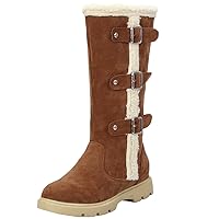 Snow Boots By BIGTREE Women Winter Comfortable Casual Warm Faux Fur Zipper Mid-calf Boots