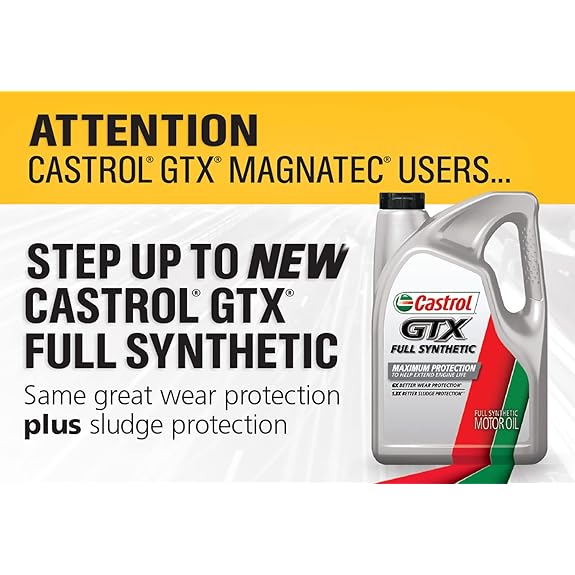 Castrol GTX Full Synthetic 5W-30 Motor Oil, 5 Quarts