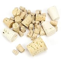 Hygloss Products, Inc Cork Stoppers for Arts and Crafts-Natural-Variety of Creative Uses-Assorted Pieces, Asst'd Sizes-40 Pcs