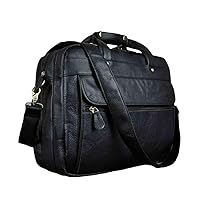 Men Leather Business Briefcase Messenger Bag Travel Laptop Document Case Tote Portfolio Bag