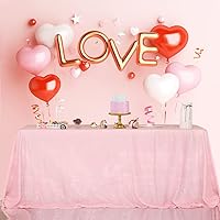 Eternal Beauty Sequin Tablecloth, 50x80 Rectangle Valentine's Day Sequin Tablecloth for Party Cake Dessert Table Exhibition Events,Pink