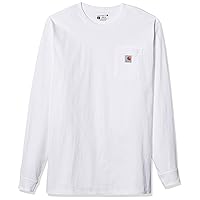 Carhartt Men's Long-Sleeve Pocket T-Shirt White