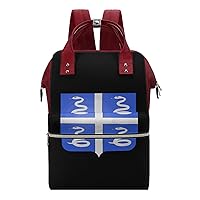 Coat of Arms of Martinique Multifunction Diaper Bag Backpack Large Capacity Travel Back Pack Waterproof Mommy Bags