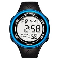 Men's Watch Digital Watch Outdoor Sport Watch Large Face Easy to Read Alarm Watch Waterproof Watch