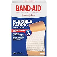 BAND-AID Flexible Fabric Bandages, Extra Large 10 ea (Pack of 6)