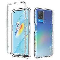 Case Compatible with OPPO Reno 7Z/Reno7 Lite/Reno8 Lite,Ultra Slim Shockproof Protective Phone Case,Anti-Scratch Translucent Back Cover,TPU and Hard PC Phone Case Compatible with Reno 7Z/Reno7 Lite/Re