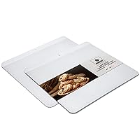 HONGBAKE Large Flat Cookie Sheet No Edges, Nonstick Insulated Baking Pan, Commercial Oven Trays for Cooking 2 Pieces, 16