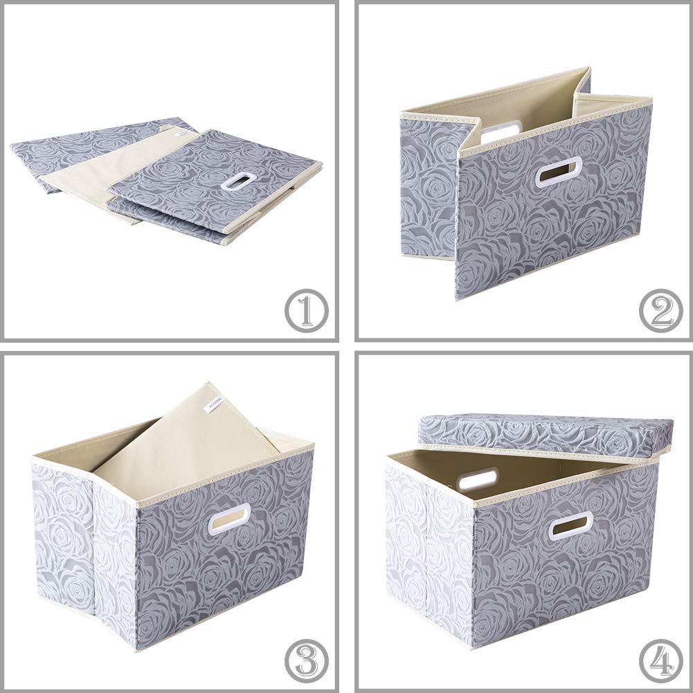 Mua PRANDOM Larger Collapsible Storage Boxes with Lids Fabric ...