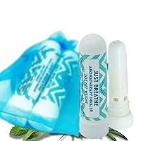 2PK JUST BREATHE Aromatherapy Inhaler | Non-Medicated Natural Sinus Relief w/Cooling Menthol, Eucalyptus, and Peppermint | Naturally Open Airways | Stocking Stuffer, Secret Santa