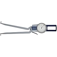 Mitutoyo 209-304 Caliper Gauge, Pointed Jaw, White Face, 30-50mm Range, +/-0.03mm Accuracy, 0.01mm Resolution, Meets IP65 Specifications