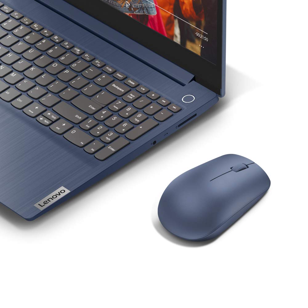 Lenovo 530 Wireless Mouse with Battery, 2.4GHz Nano USB, 1200 DPI Optical Sensor, Ergonomic for Left or Right Hand, Lightweight, GY50Z18986, Abyss Blue