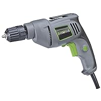Genesis 4.2 Amp Corded Drill Variable Speed Reversible Electric with 3/8-Inch Keyless Chuck, Belt Clip, Rubberized Grip, Lock-On Button and 2 Year Warranty (GD38B)