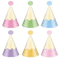 24PCS Ice Cream Party Hats for Happy Birthday Party Supplies Ice Cream Themed Party Cone Hats Colorful Paper Hats Party Decorations for Kids and Adults Birthday Baby Shower Bridal Shower Party Favor
