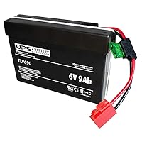 UPSBatteryCenter® 6V Battery for Kid Trax 6-Volt Ram 1500 Mossy Oak Black KT1337