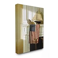Stupell Industries Nautical Americana Mantle Realistic Traditional Painting Wall Art, 24 x 30, Multi-Color
