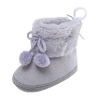 Toddler Shoes Slip on Girls Plush Snow Warming Shoes Baby Soft Boots Infant Baby Shoes Toddler Shoe Size 8