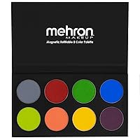 Mehron Makeup Paradise Makeup AQ 8 Color Tropical Palette | Magnetic Refillable Body Paint & Face Paint Palette | Professional Water Activated Makeup for Costumes, SFX, Halloween, & Cosplay