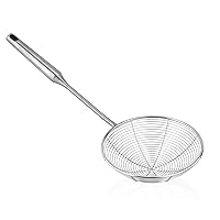 304 Stainless Steel Spider Strainer Skimmer Ladle for Cooking and Frying, Kitchen Gadgets Utensils Wire Strainer Pasta Strainer Spoon, 5.4 Inch 2