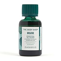 The Body Shop Breathe Essential Oil Blend with Eucalyptus & Rosemary – Enriched Calming Oil – Relaxes and Refreshes Your Mind – Vegan – 0.6oz