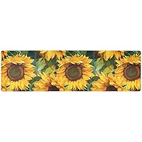 Yellow Sunflowers (8) Trivet Table Runner 40 Inches Long Trivet for Hot Pots and Pans/Hot Dishes,Table Protector Heat Up to 230F, Decorative Hot Plates Mat for Kitchen Countertop