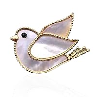 Fashion White Peace Dove Rhinestone Brooch Pin Jewelry Gift for Women Girl