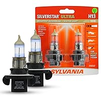 SYLVANIA - H13 SilverStar Ultra - High Performance Halogen Headlight Bulb, High Beam, Low Beam and Fog Replacement Bulb, Brightest Downroad with Whiter Light, Tri-Band Technology (Contains 2 Bulbs)