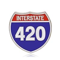 Interstate 420 THC Marijuana Weed Hard Enamel Lapel Pin