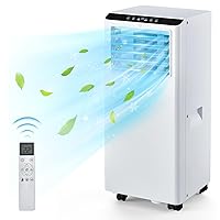 8000 BTU Portable Air Conditioner with Remote Control, Powerful Cooling Up to 350 sq ft,Quiet AC Unit with Cool, Dehumidifier & Fan Mode,24 Hour Timer, Window Installation Kit for Home, Office, School