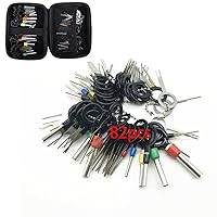 82Pcs Terminal Removal Ejector Tool Kit Car Harness Pin Extractor Tool Set Release Electrical Wire Connector Puller Repair Key Removal Tools Waterproof Pack Box